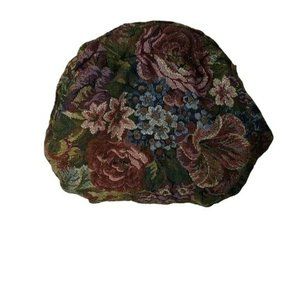 Vintage Duffle‎ Small Rickmark Floral Tapestry Purse Leather Strap